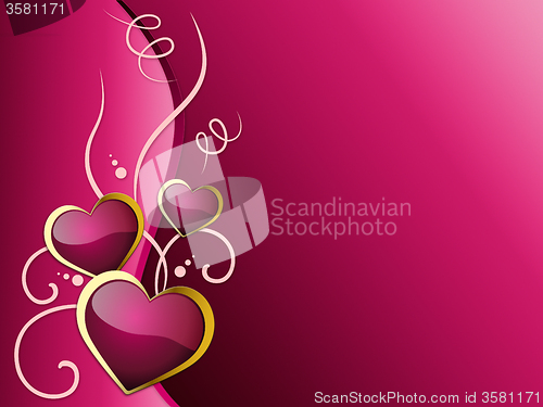 Image of Hearts Background Shows Romantic And Passionate Love\r