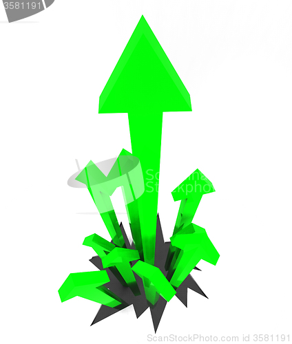 Image of Arrows Up Represents Gain Rising And Smash