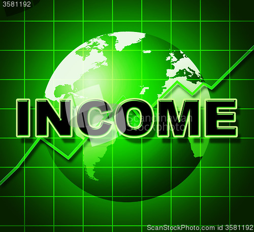 Image of Income Graph Shows Statistics Investment And Wage