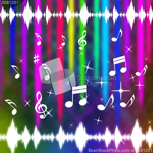 Image of Music Background Means Pop Rock And Instruments\r