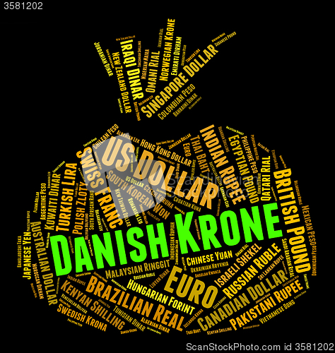 Image of Danish Krone Represents Currency Exchange And Banknotes