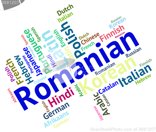 Image of Romanian Language Shows Communication Dialect And International