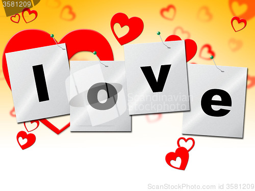 Image of Love Heart Means Romantic Relationship And Affection