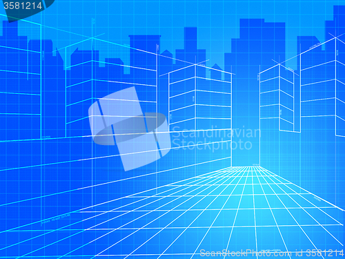 Image of City Background Means Commercial Backgrounds And Corporation