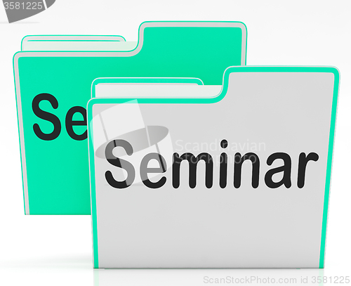 Image of Files Seminar Indicates Workshop Folder And Organize