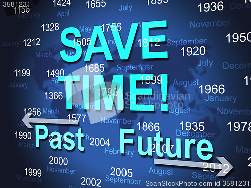 Image of Save Time Represents High Speed And Brisk