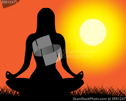 Image of Yoga Pose Represents Peaceful Posture And Spiritual