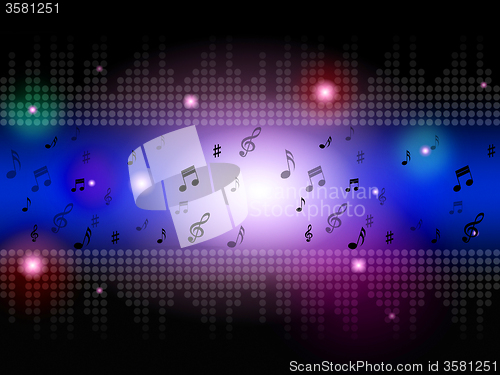 Image of Music Background Means Classical Blues Or Rock\r