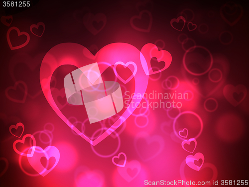Image of Heart Background Represents Valentine Day And Backdrop