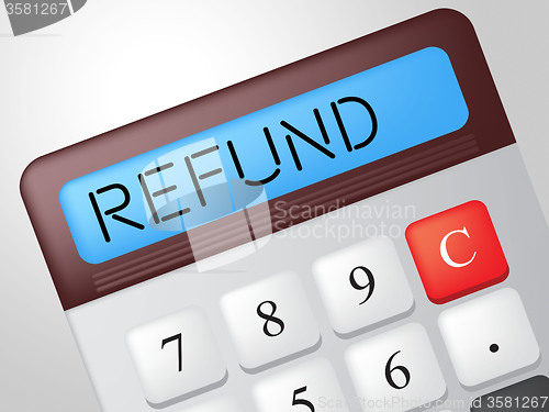 Image of Refund Calculator Means Reimbursement Refunding And Return