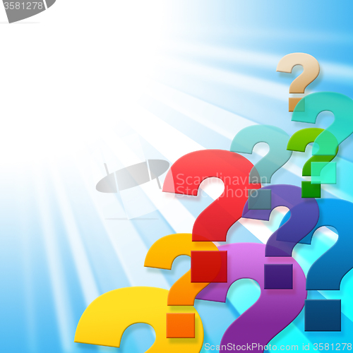 Image of Question Marks Indicates Frequently Asked Questions And Asking