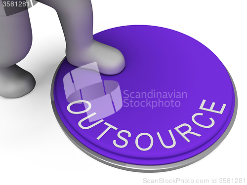 Image of Outsource Switch Represents Control Sourcing And Outsourced