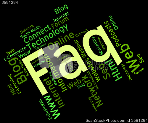 Image of Faq Word Represents Frequently Asked Questions And Answer