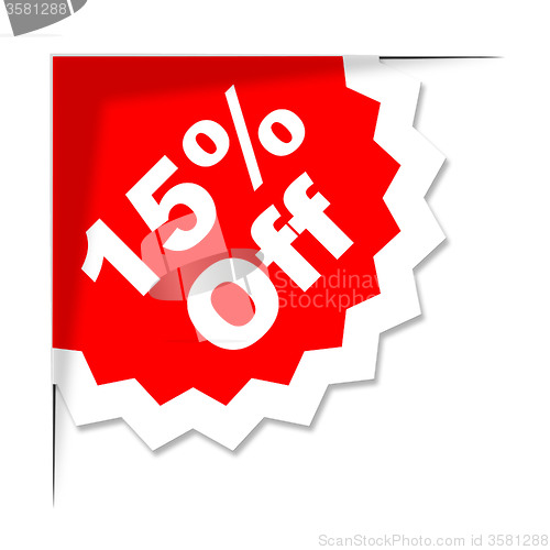 Image of Fifteen Percent Off Means Discounts Offer And Save