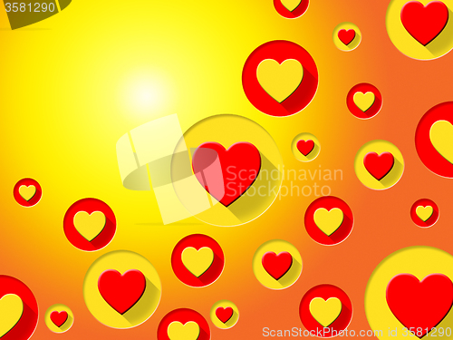 Image of Copyspace Hearts Indicates Valentines Day And Background