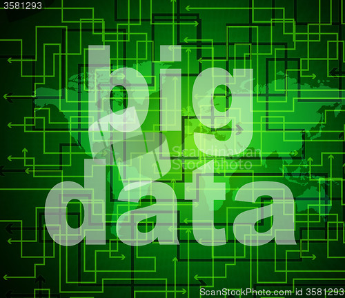 Image of Big Data Indicates World Wide Web And Network