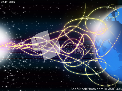 Image of Squiggles Pattern Means Swirly Lines And Earth\r