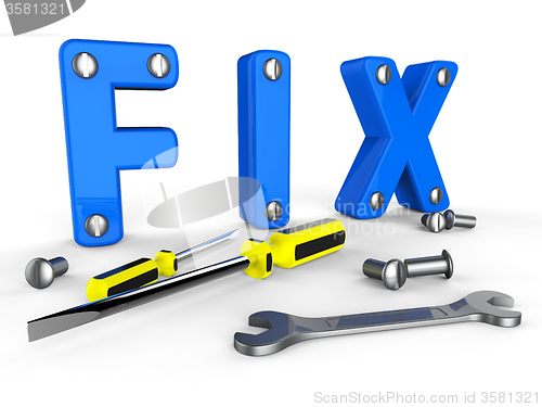 Image of Fix Word Means Mends Mend And Maintenance