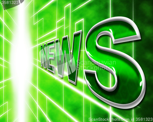 Image of Online News Represents World Wide Web And Article