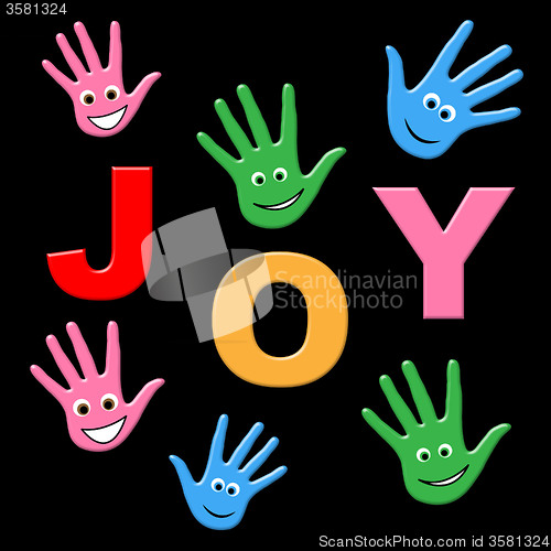 Image of Joy Kids Shows Happy Positive And Joyful