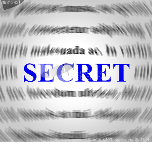 Image of Secret Definition Indicates Hidden Secretly And Concealed