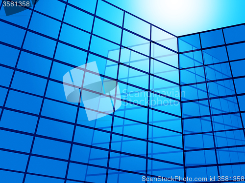 Image of Office Building Shows Blank Space And Backgrounds