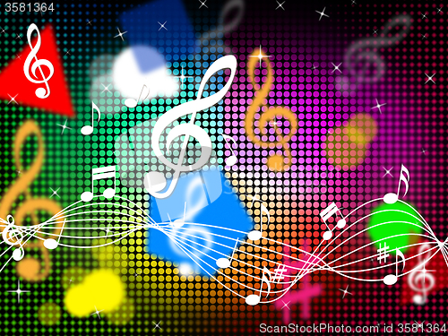Image of Music Colors Background Shows Blues Classical Or Pop\r