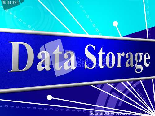 Image of Data Storage Means Hard Drive And Archive