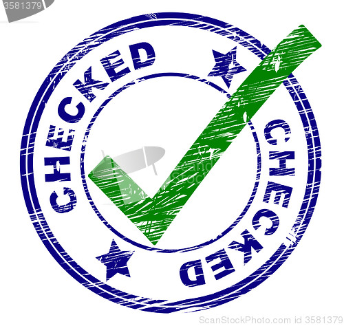 Image of Checked Stamp Shows All Right And O.K.