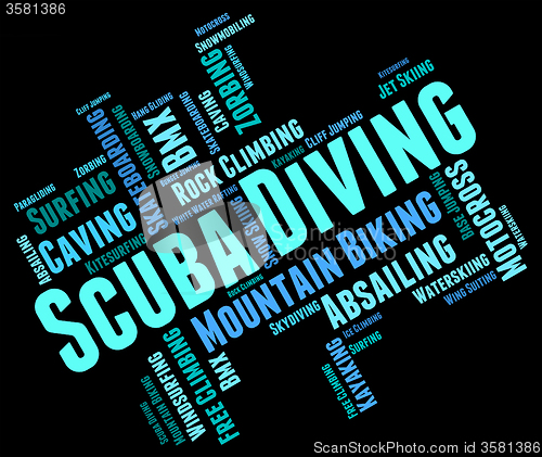 Image of Scuba Diving Means Subaqua Underwater And Undersea