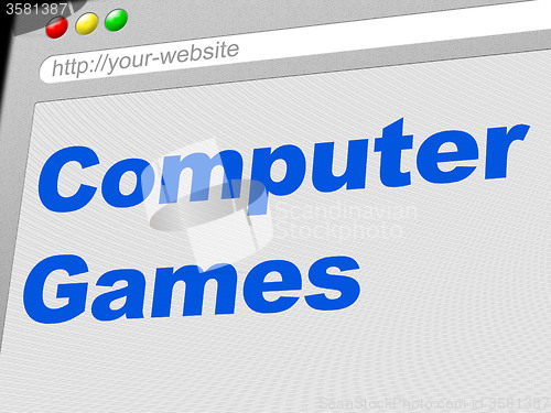 Image of Computer Games Represents Play Time And Communication
