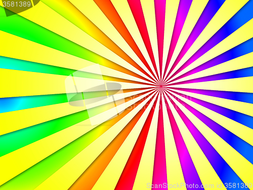 Image of Colourful Dizzy Striped Tunnel Background Shows Dizzy Illustrati