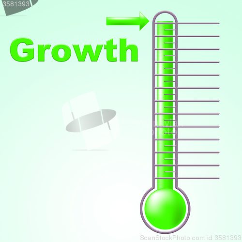 Image of Growth Thermometer Indicates Rise Scale And Development