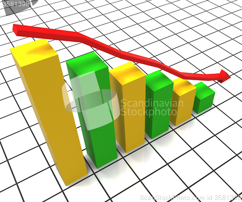 Image of Decreasing Report Represents Business Graph And Decrease