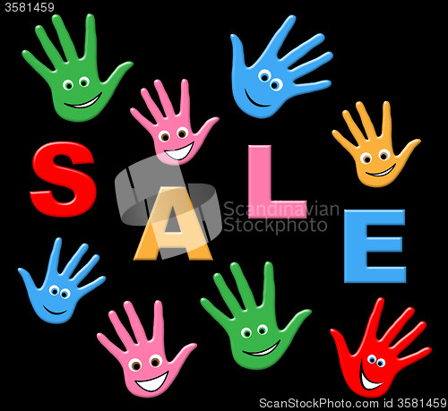 Image of Kids Sale Indicates Merchandise Youths And Discounts