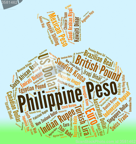 Image of Philippine Peso Means Exchange Rate And Banknote