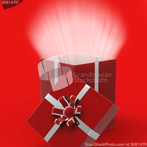 Image of Celebrate Surprised Indicates Gift Box And Parties