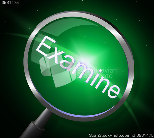 Image of Magnifier Examine Indicates Check Up And Magnification