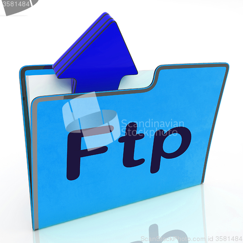 Image of Ftp File Represents Transfer Files And Binder