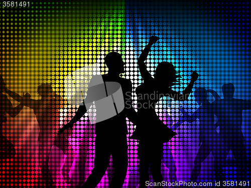 Image of Party Disco Shows Celebrate Discotheque And Cheerful