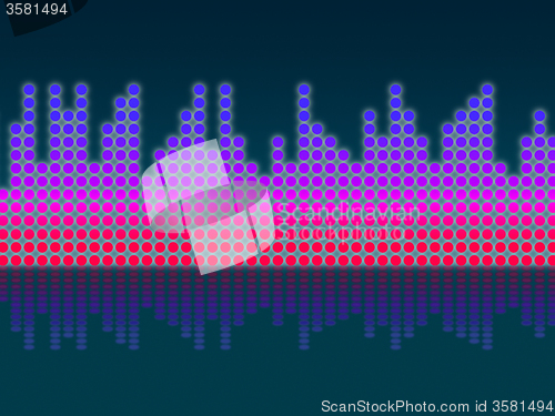 Image of Soundwaves Background Means Making Music And DJing \r