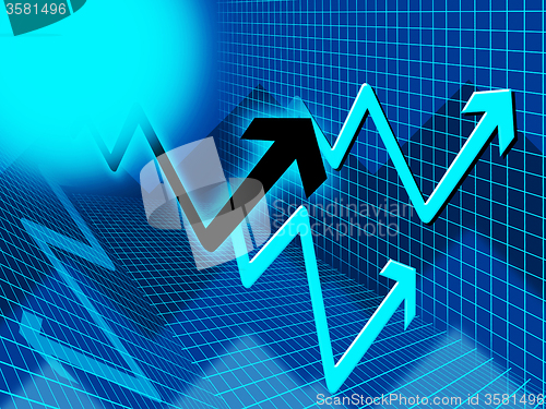 Image of Arrows Background Means Graph And Displaying Information\r