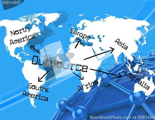 Image of Outsource Worldwide Indicates Independent Contractor And Earth