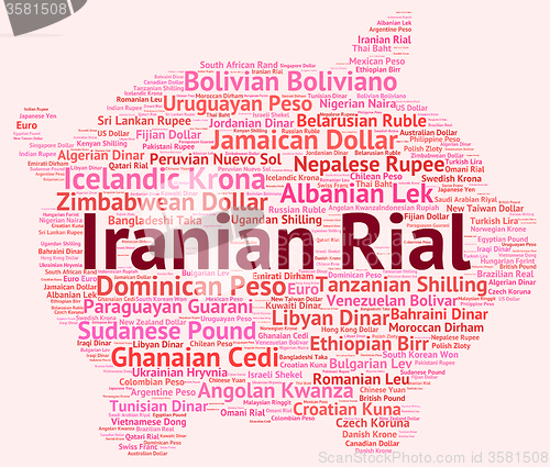 Image of Iranian Rial Represents Forex Trading And Banknotes