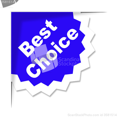 Image of Best Choice Means Finest Ideal And Chief