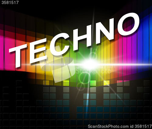 Image of Techno Music Shows Sound Track And Audio