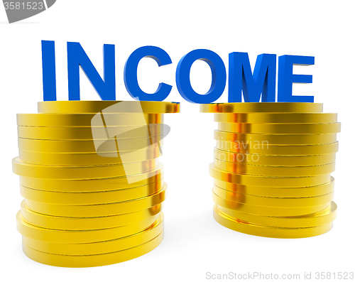 Image of Income Money Represents Finances Wealthy And Revenue