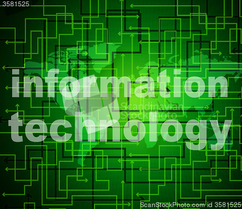 Image of Information Technology Shows Assistance Data And High-Tech