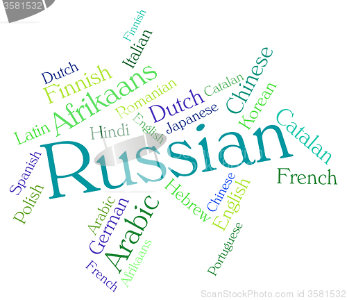 Image of Russian Language Represents Translator Lingo And Foreign