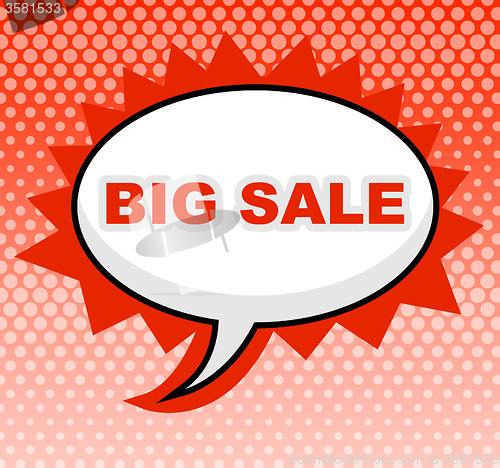 Image of Big Sale Means Message Cheap And Sign